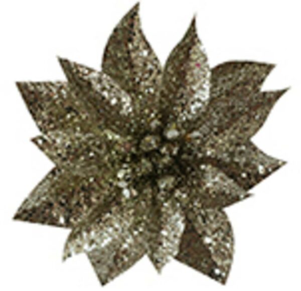 Kvet MagicHome Vianoce GlitterPoinsettia