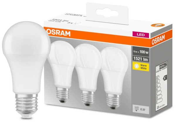 Žiarovka OSRAM® BASIC LED FR 100 (ean 9412) non-dim 13W/827 E27 2700K MULTIPACK