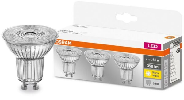 Žiarovka OSRAM® BASIC LED GU10 50 (ean8392) 36° 4