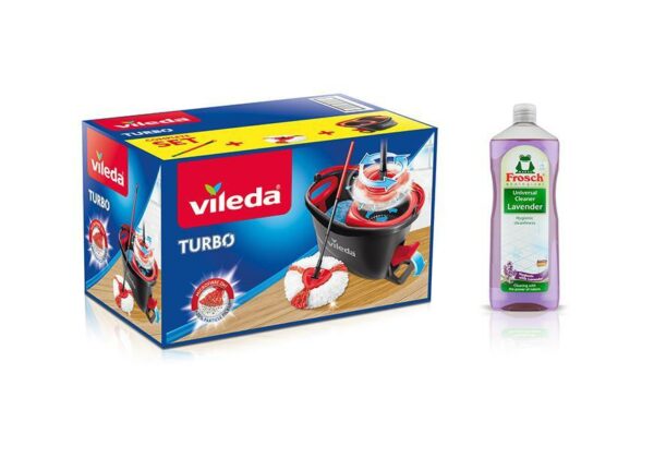 Súprava upratovacia Vileda TURBO mop+vedro + FROSCH zadarmo