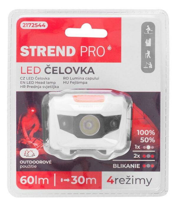 Celovka Strend Pro Headlight HEM 003 60 lm LEDred light 3xAAA 6