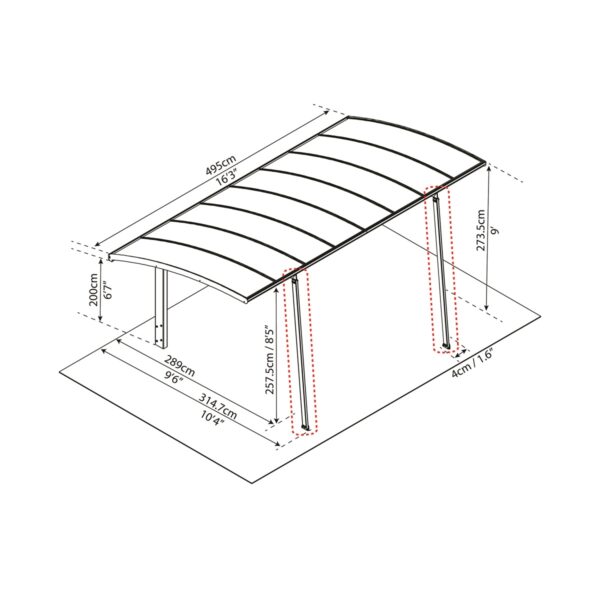 Palram Canopia Arizona 5000 Extra Kit 1