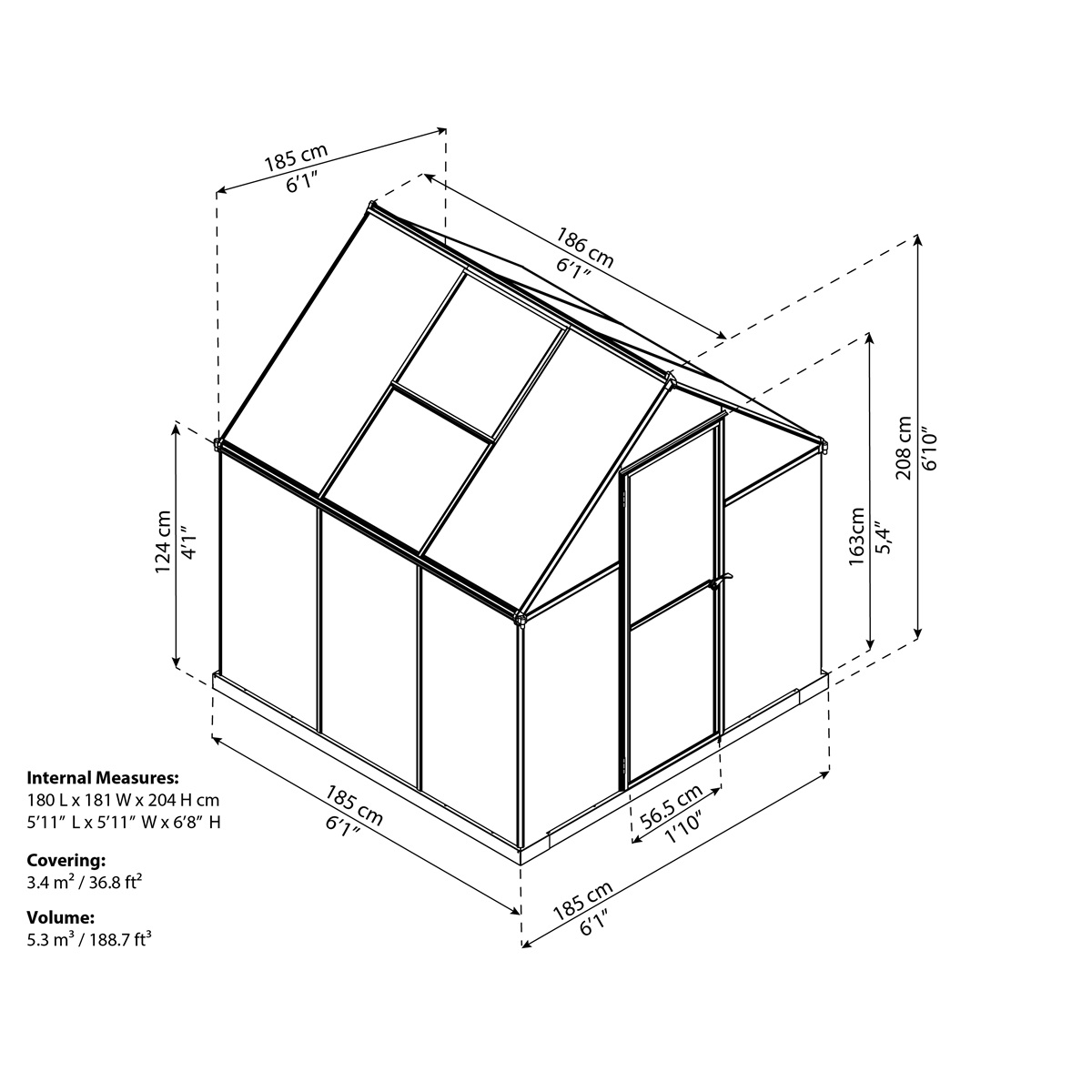 Palram-Canopia-Multiline-6x6-9 Palram Canopia Multiline 6x6 9