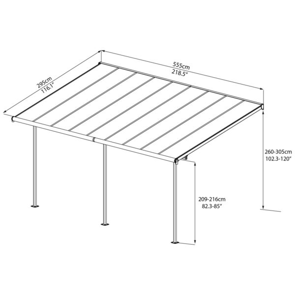 Palram Canopia Sierra 5400 antracit 3 x 546 9