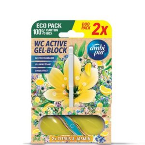 Ambipur WC Active gel-blok citron a jasmín 2x45g