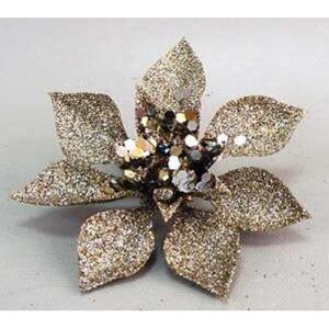 Kvet MagicHome Vianoce Poinsettia Gliterclip.Champ