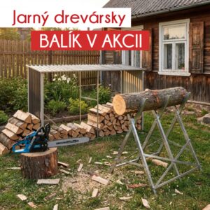 set benzinova retazova pila ks 450 55 kovova koza na pilenie dreva pristresok na palivove drevo