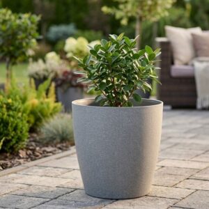 Kvetinac Strend Pro Stone 35x35 cm sedy efekt kamena 1