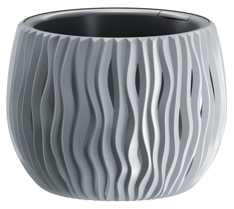 Kvetináč-s-vložkou-SANDY-Bowl-240-238x161-mm-šedá Kvetinac s vlozkou SANDY Bowl 240 238x161 mm seda