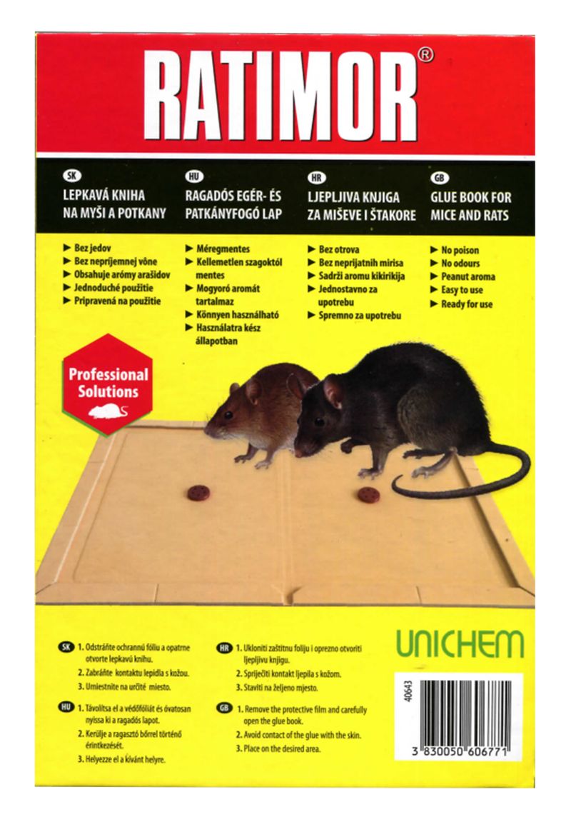 Doska RATIMOR® na myši a potkany Doska RATIMOR® na myši a potkany